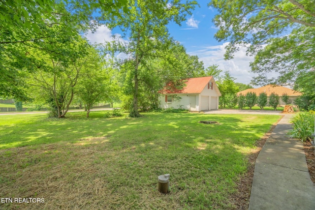 2115 Aaron Ct, Sevierville, TN 37876 - view of green lawn with a garage