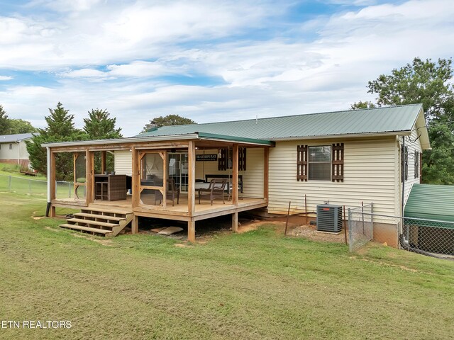 1371 Elijah Martin Rd, Whitesburg, TN 37891 - back of property featuring a metal roof and a deck