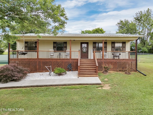 1371 Elijah Martin Rd, Whitesburg, TN 37891 - view of front of home featuring covered porch, stairway, and a metal roof