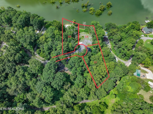 1023 Timberlake Cir, Sevierville, TN 37876 - aerial view of property and surrounding area featuring property parcel outlined