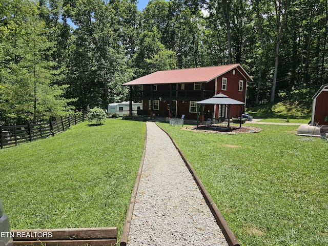 1100 Mill Branch Rd, Huntsville, TN 37756 - view of yard with a gazebo and a patio area