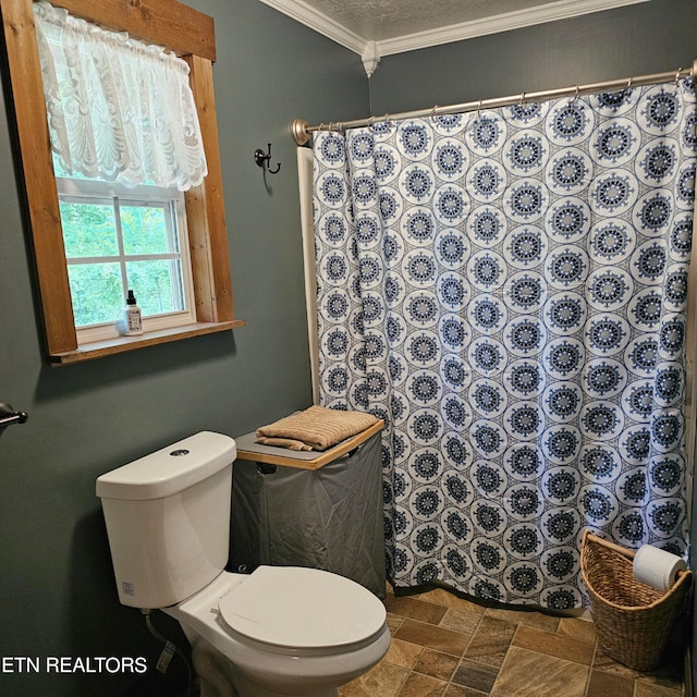 1100 Mill Branch Rd, Huntsville, TN 37756 - bathroom with ornamental molding and a shower with curtain