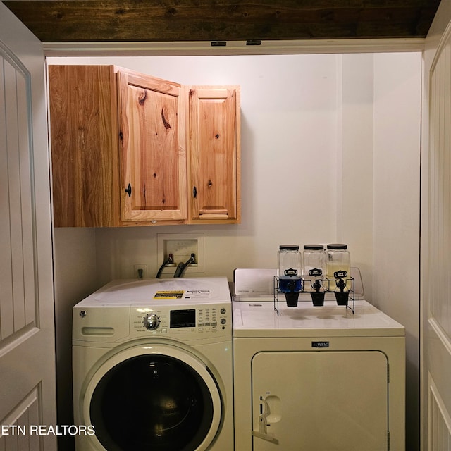 1100 Mill Branch Rd, Huntsville, TN 37756 - laundry room with cabinet space and washing machine and clothes dryer
