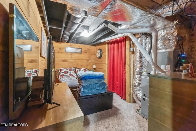721 Leisure Way, Newport, TN 37821 - carpeted bedroom featuring wood walls