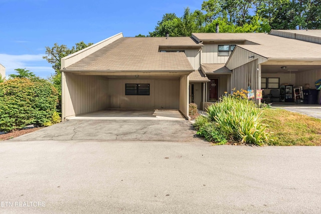 8707 Olde Colony Trl Unit 13, Knoxville, TN 37923 - view of front of property featuring asphalt driveway and a carport