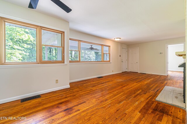 128 Orchard Ln, Oak Ridge, TN 37830 - unfurnished room with ceiling fan and wood-type flooring
