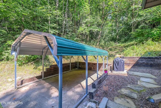 305 Shields View Dr, Gatlinburg, TN 37738 - view of yard with a detached carport and a forest view