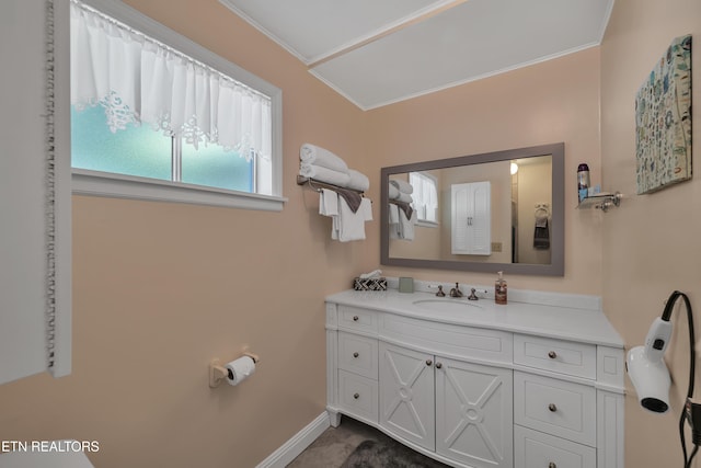 305 Shields View Dr, Gatlinburg, TN 37738 - bathroom with vanity and crown molding