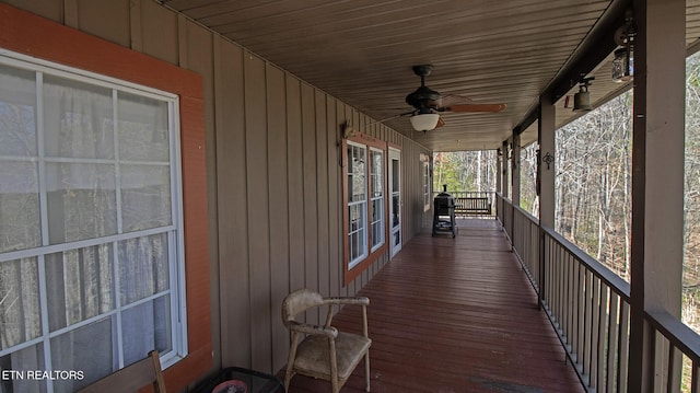 805 Punkton Rd, Del Rio, TN 37727 - porch featuring ceiling fan