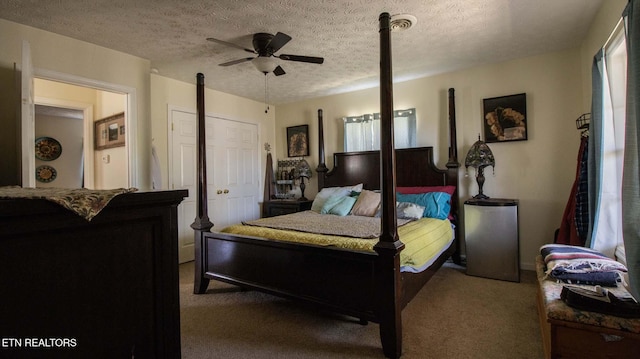 805 Punkton Rd, Del Rio, TN 37727 - bedroom with carpet floors, a textured ceiling, and a closet