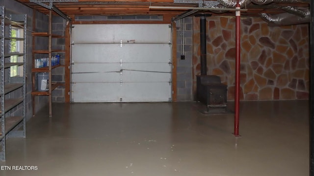 805 Punkton Rd, Del Rio, TN 37727 - garage with a wood stove