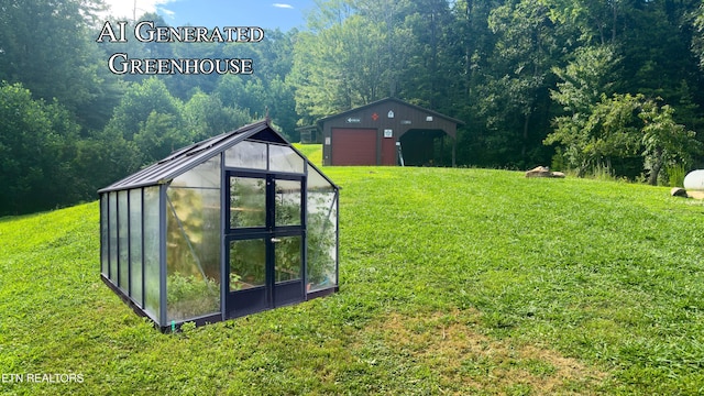 805 Punkton Rd, Del Rio, TN 37727 - view of greenhouse with a yard and a forest view