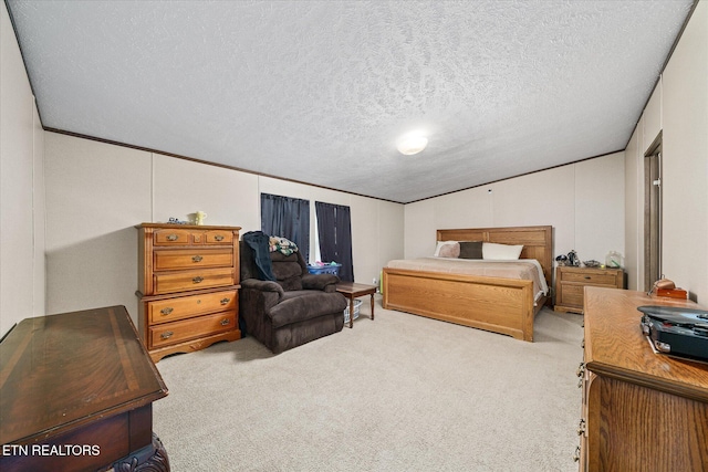 90 Byers Ln, Crossville, TN 38571 - carpeted bedroom with vaulted ceiling and a textured ceiling
