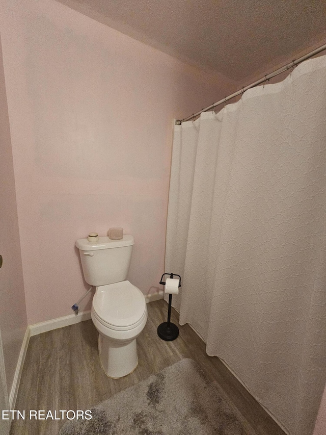1106 Smyth Chapel Rd, Pennington Gap, VA 24277 - full bathroom with wood finished floors and a shower with curtain