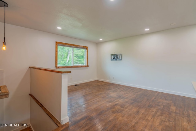 213 Towne Rd, Knoxville, TN 37934 - spare room with dark wood-style floors and recessed lighting