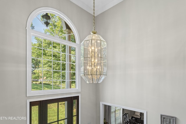11424 Gates Mill Dr, Knoxville, TN 37934 - detailed view of a chandelier and ornamental molding