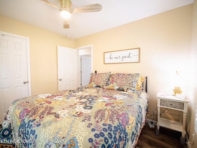 4139 Browder Hollow Rd, Lenoir City, TN 37771 - bedroom with wood finished floors and a ceiling fan