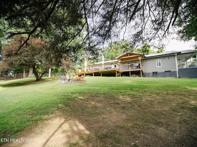 4139 Browder Hollow Rd, Lenoir City, TN 37771 - rear view of house with a deck and a yard