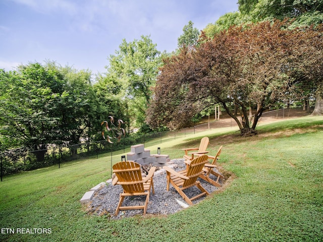 4139 Browder Hollow Rd, Lenoir City, TN 37771 - view of yard with an outdoor fire pit