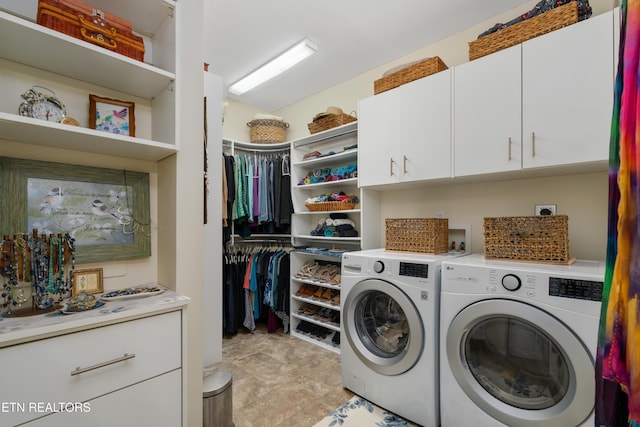505 Bugaboo Springs Rd, Jonesborough, TN 37659 - washroom with washing machine and dryer and cabinet space