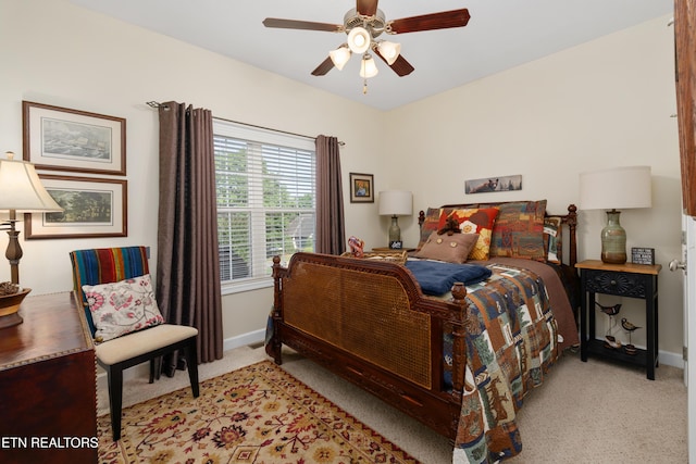 505 Bugaboo Springs Rd, Jonesborough, TN 37659 - bedroom with light carpet and ceiling fan