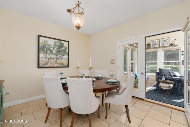 505 Bugaboo Springs Rd, Jonesborough, TN 37659 - dining space featuring french doors and light tile patterned floors