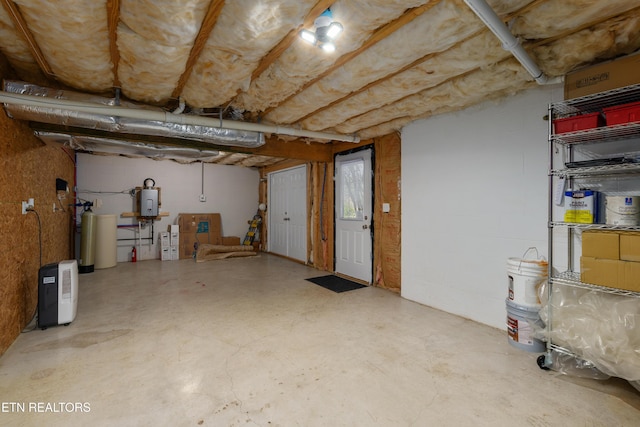 505 Bugaboo Springs Rd, Jonesborough, TN 37659 - unfinished below grade area with a water softener system and water heater