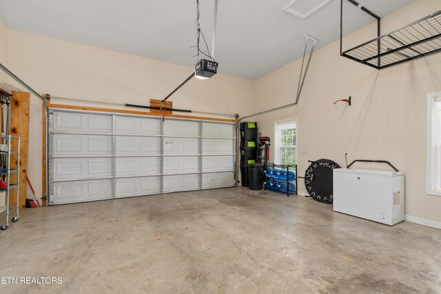 505 Bugaboo Springs Rd, Jonesborough, TN 37659 - garage featuring refrigerator and a garage door opener