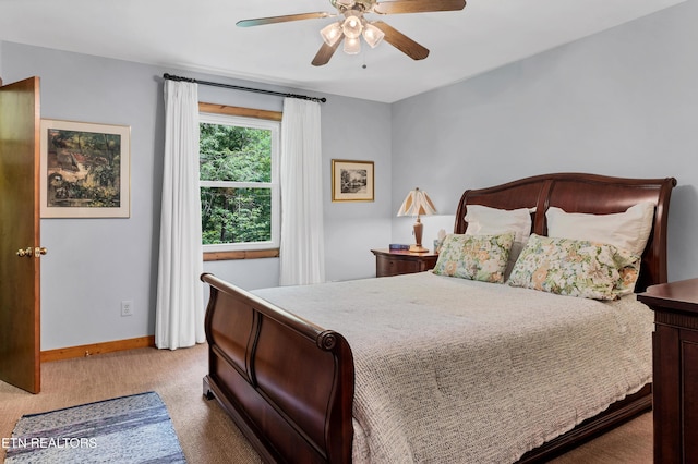 132 Cutter Gap Rd, Townsend, TN 37882 - carpeted bedroom featuring baseboards and ceiling fan