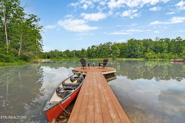265 Falling Leaf Rd, Jamestown, TN 38556 - dock featuring a water view and a wooded view