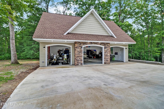265 Falling Leaf Rd, Jamestown, TN 38556 - garage with concrete driveway