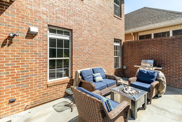 1155 Evelyn Mae Way, Knoxville, TN 37923 - view of patio / terrace featuring an outdoor living space with a fire pit