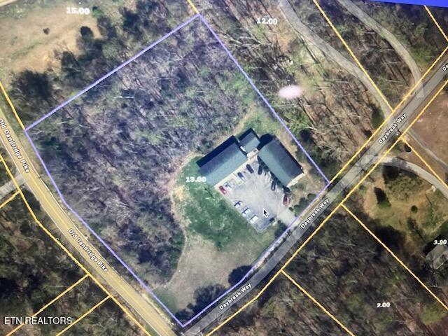 2810 Daybreak Way, Strawberry Plains, TN 37871 - aerial view of property's location featuring property boundaries highlighted