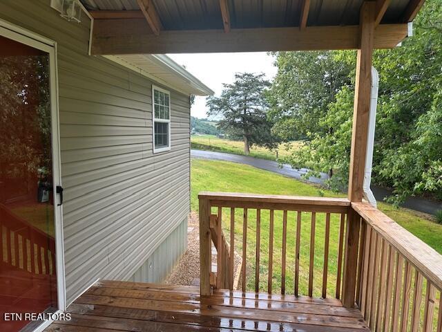 167 Loftis Rd, Parrottsville, TN 37843 - deck featuring a lawn