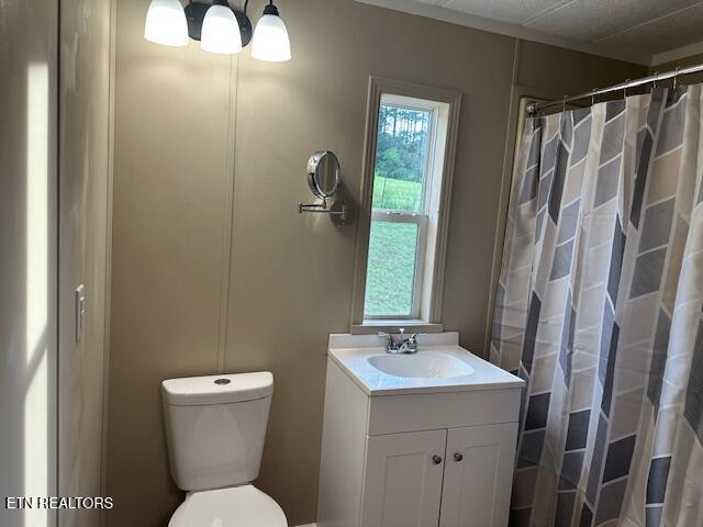 167 Loftis Rd, Parrottsville, TN 37843 - full bath with vanity and a shower with curtain