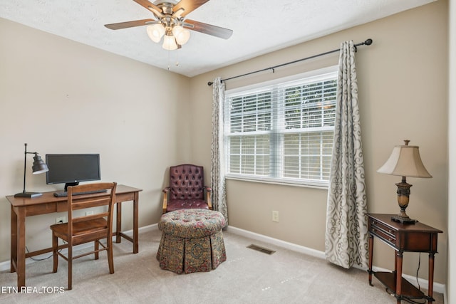 8600 Olde Colony Trl Unit 106, Knoxville, TN 37923 - carpeted office space with baseboards and a ceiling fan
