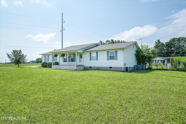 2019 Martha Washington Rd, Clarkrange, TN 38553 - rear view of property featuring crawl space and a porch