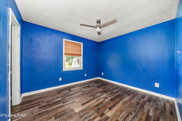 2019 Martha Washington Rd, Clarkrange, TN 38553 - empty room featuring wood finished floors, ceiling fan, and a textured ceiling