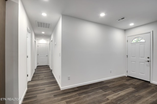 181 Lakeshore Ln, Decatur, TN 37322 - foyer with dark wood-style flooring and recessed lighting