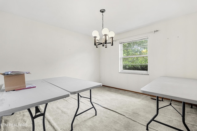 776 Hamilton St, Alcoa, TN 37701 - office area featuring a chandelier and baseboards