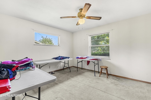 776 Hamilton St, Alcoa, TN 37701 - office space with carpet flooring, healthy amount of natural light, and ceiling fan