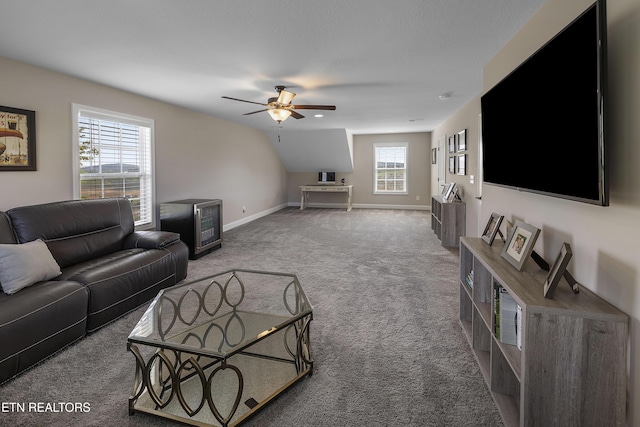 107 Cedarberry St, Oak Ridge, TN 37830 - living room with carpet and a ceiling fan