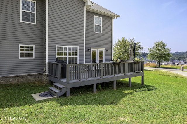 107 Cedarberry St, Oak Ridge, TN 37830 - rear view of house with a deck and a yard