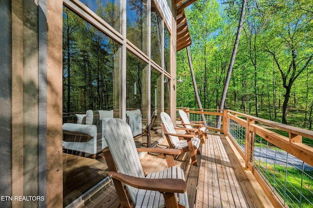 3721 Clabo Mountain Ln, Sevierville, TN 37862 - deck featuring a wooded view
