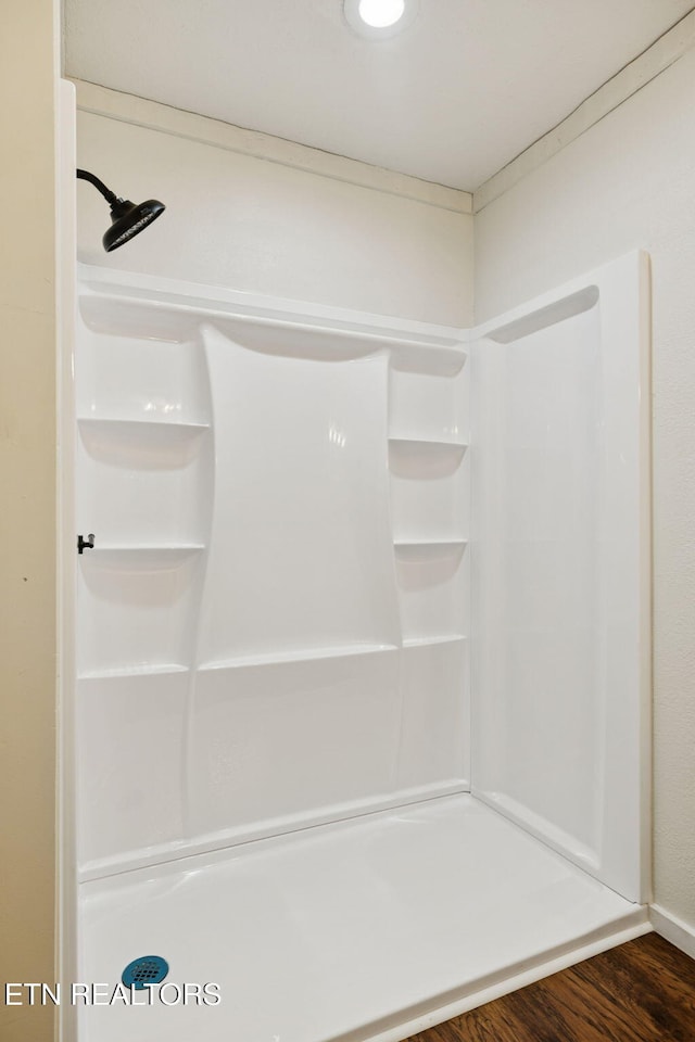 142 Campbell Way, Newport, TN 37821 - bathroom with wood finished floors and a shower