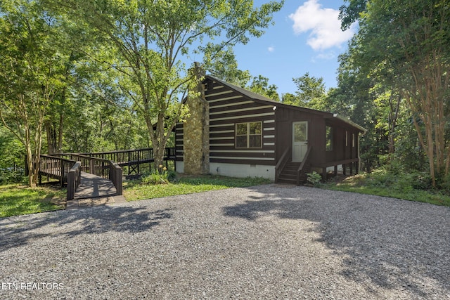 142 Campbell Way, Newport, TN 37821 - view of front of house with crawl space and log exterior