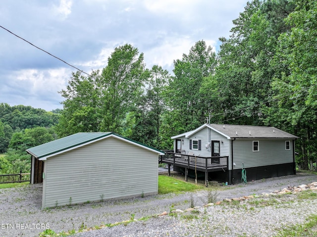 149 Giles Rd, Cosby, TN 37722 - view of side of property with a wooden deck