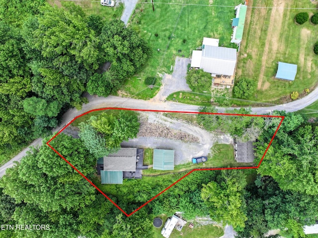 149 Giles Rd, Cosby, TN 37722 - aerial overview of property's location with property boundaries highlighted