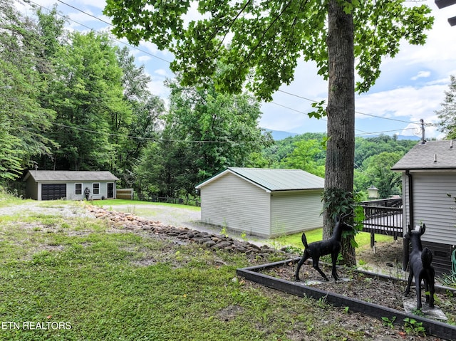 149 Giles Rd, Cosby, TN 37722 - view of green lawn with an outdoor structure