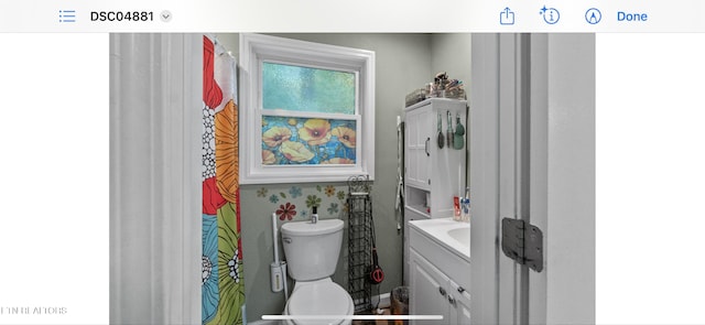 149 Giles Rd, Cosby, TN 37722 - bathroom featuring vanity and a shower with curtain